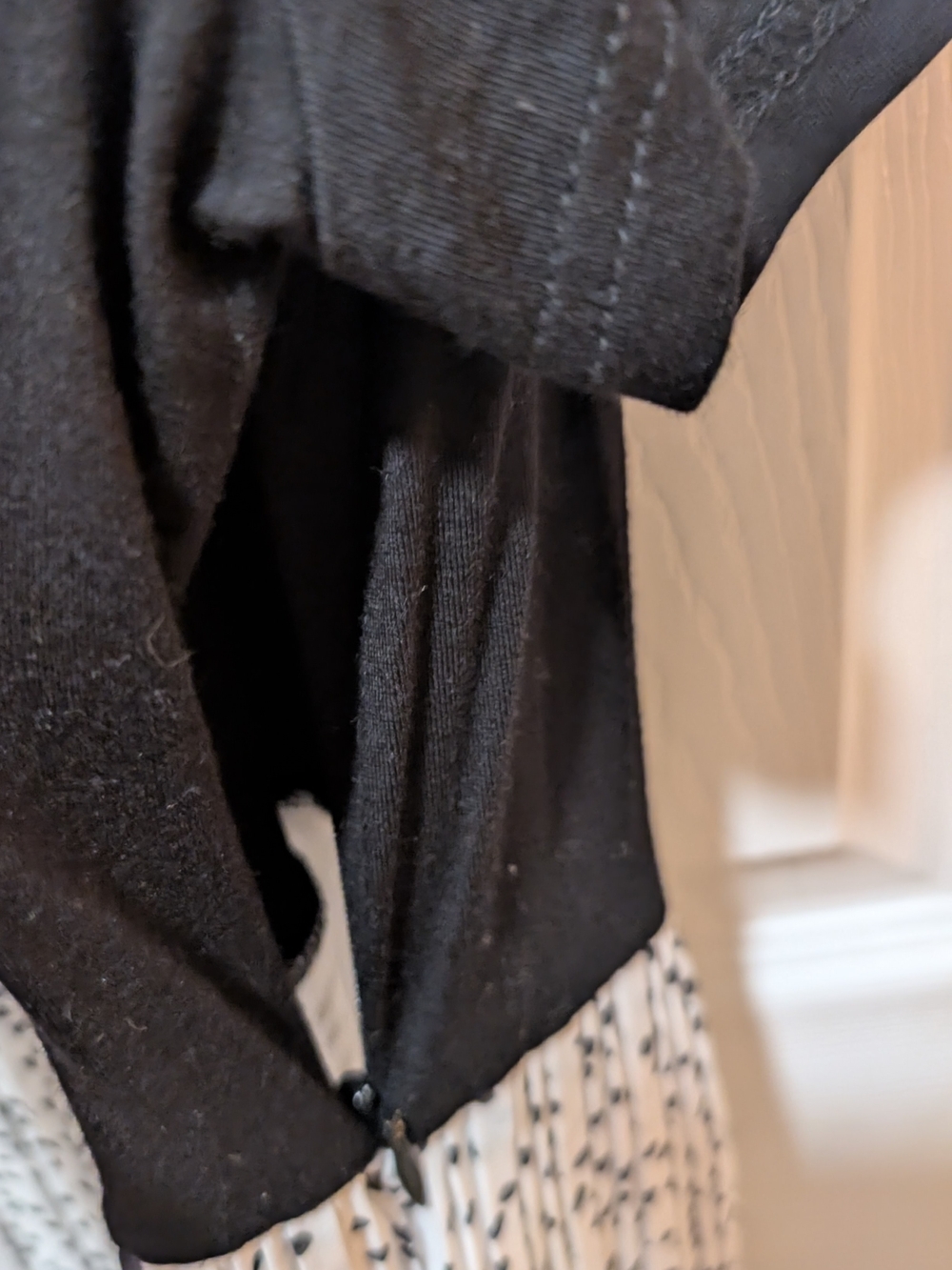 WD.NY Black & White Chiffon Dress Size XL - Picture 7 of 9